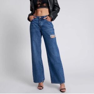 Revolve One Teaspoon Blue Mid Waist Wide Leg Jackson
Jeans(Size 28)